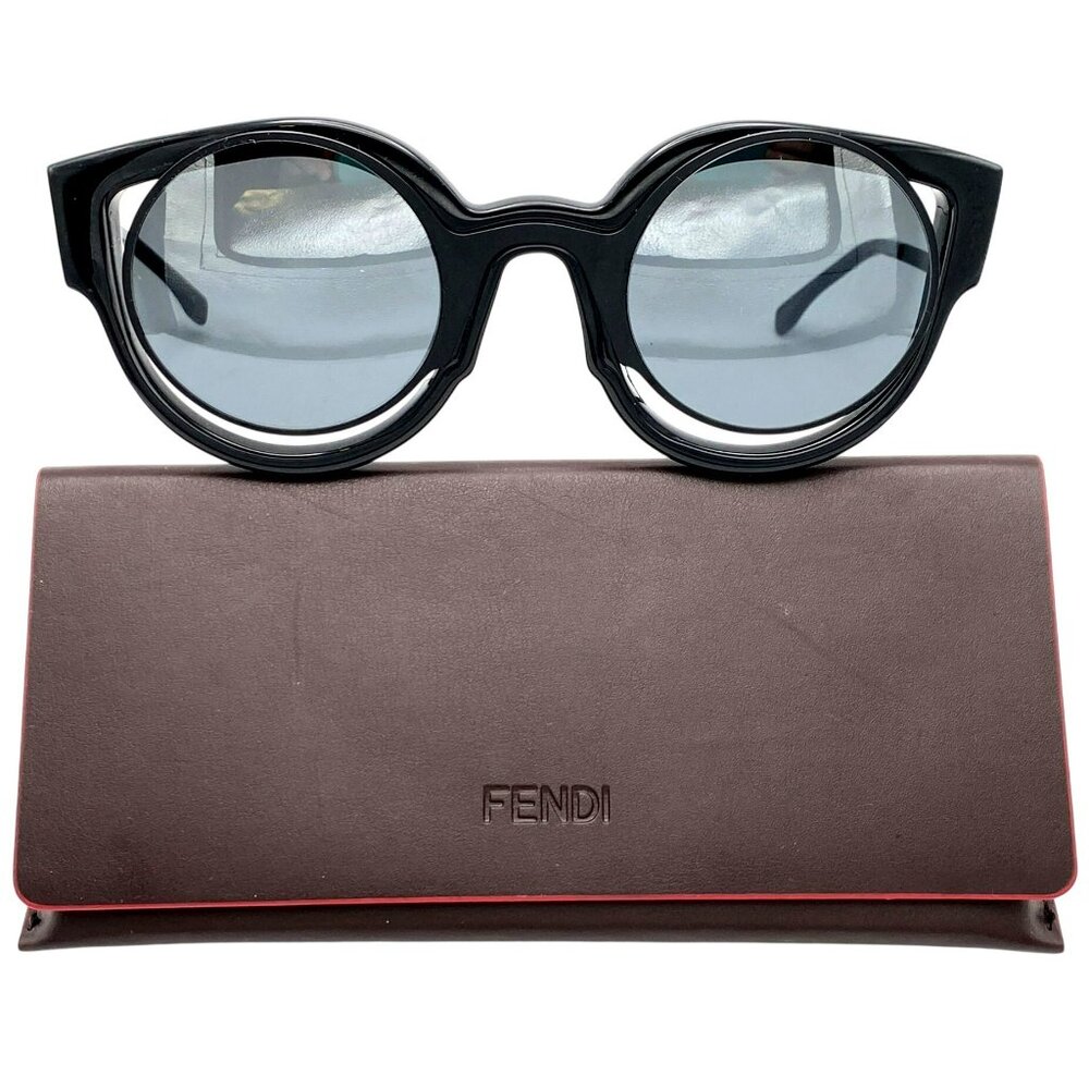 Fendi Paradeyes Black Sunglasses Women Cat Eye Tinted (FF 0137/S) w/Case - Picture 2 of 11